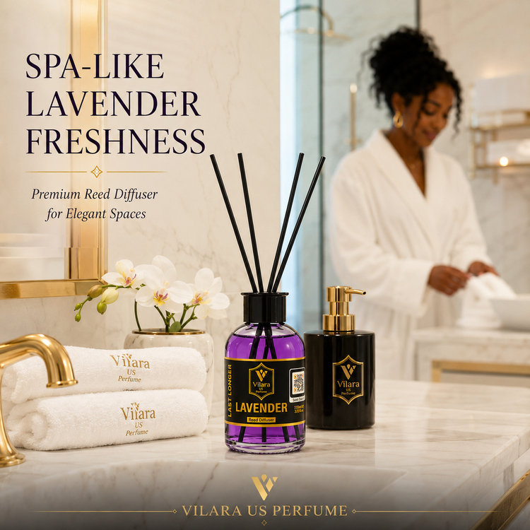 VILARA US PERFUME Lavender Reed Diffuser - Luxury Home Fragrance for Home Care & Room Freshening