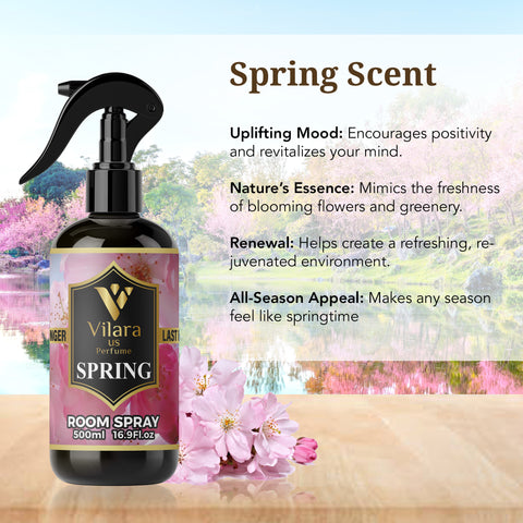 Luxurious Floral & Fresh Scent Room Sprays 500ML - Concentrated Fruity, Sweet, Woodsy & Seasonal Air Fresheners - Long-Lasting Home Fragrance Mists