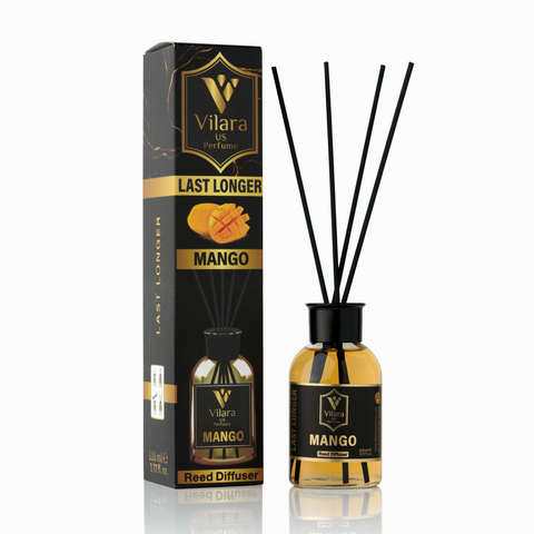 OUD MANGO ISTANBUL Diffuser Set (Pack of 3) with Sticks - Reed Diffuser for Bathroom, Bedroom, Office, Living Room - Woody Aromatics for Home Aromatherapy - Luxury Fragrance Sticks Diffuser Set