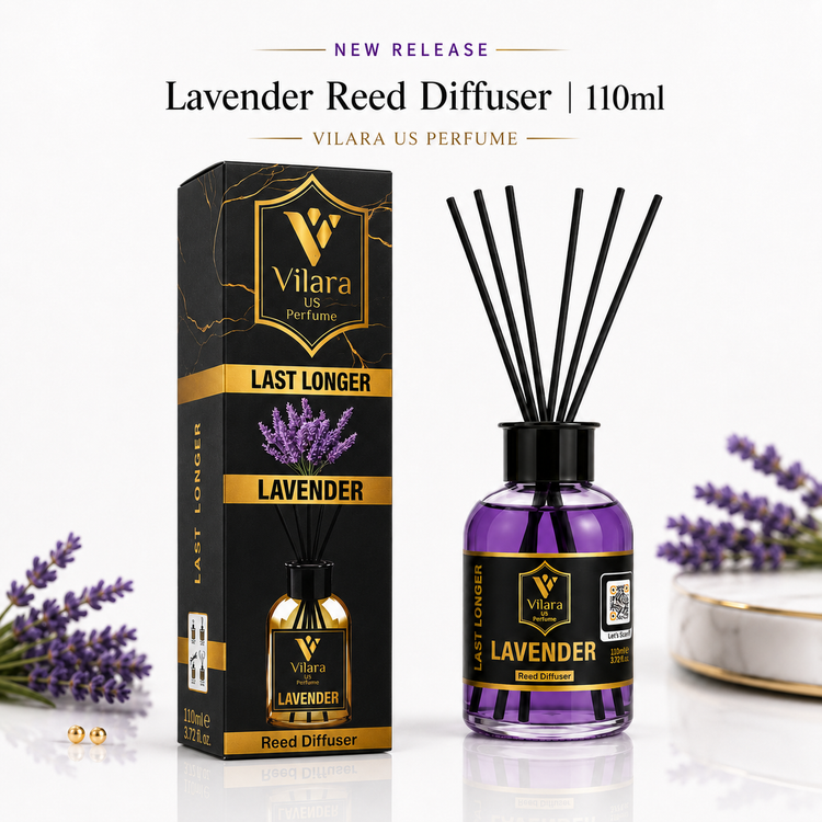 VILARA US PERFUME Lavender Reed Diffuser - Luxury Home Fragrance for Home Care & Room Freshening