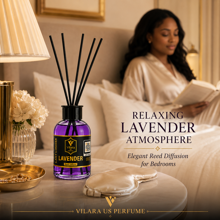 VILARA US PERFUME Lavender Reed Diffuser - Luxury Home Fragrance for Home Care & Room Freshening