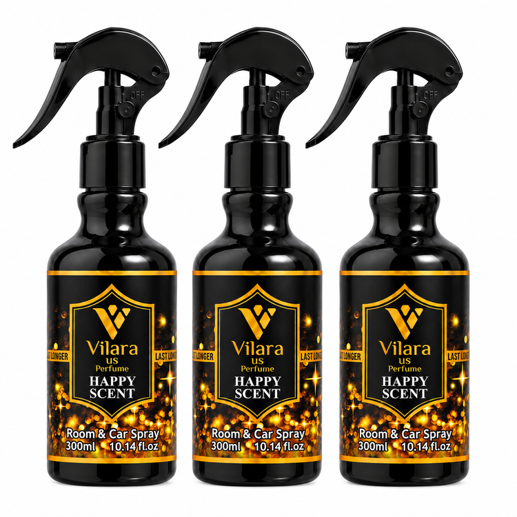 Vilara Happy Scent room and car spray 300ml, pack of 3