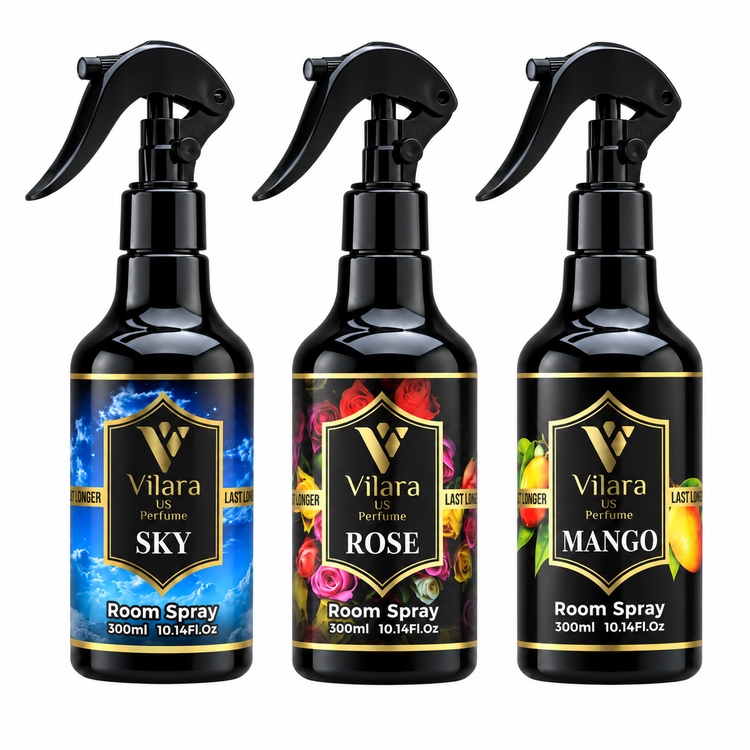 Vilara room spray 3-pack 300ml: Sky, Rose and Mango