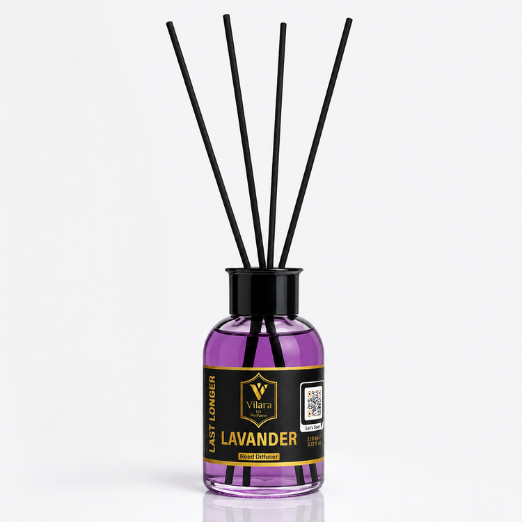 VILARA US PERFUME Lavender Reed Diffuser - Luxury Home Fragrance for Home Care & Room Freshening